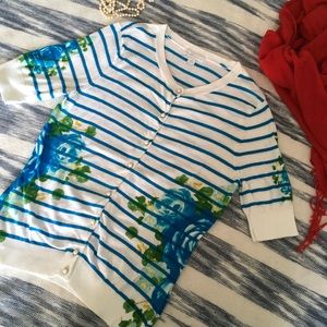 New York&Co White Floral Spring Cardigan ✨3/$15